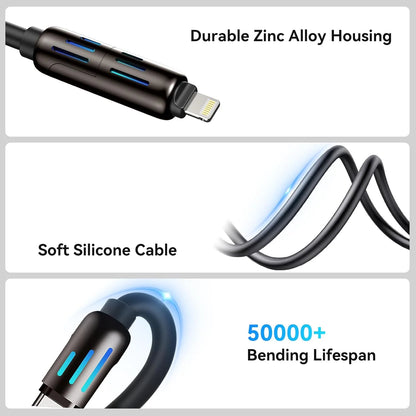 4-in-1 USB Charging Cable كابل شحن USB متعدد 4 في 1