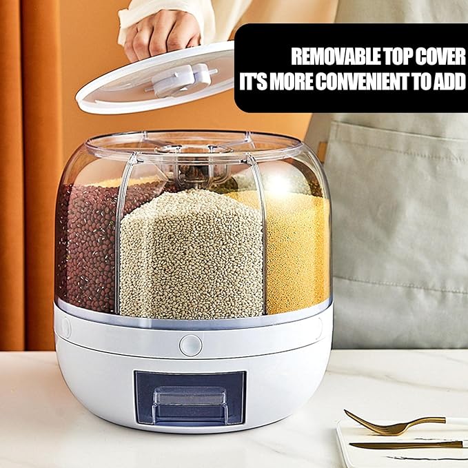Rotating Food Storage Dispenser موزّع تخزين الطعام الدوّار