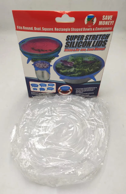 Silicone Stretch Lids (6-Pack) أغطية سيليكون قابلة للتمدد (6 قطع)